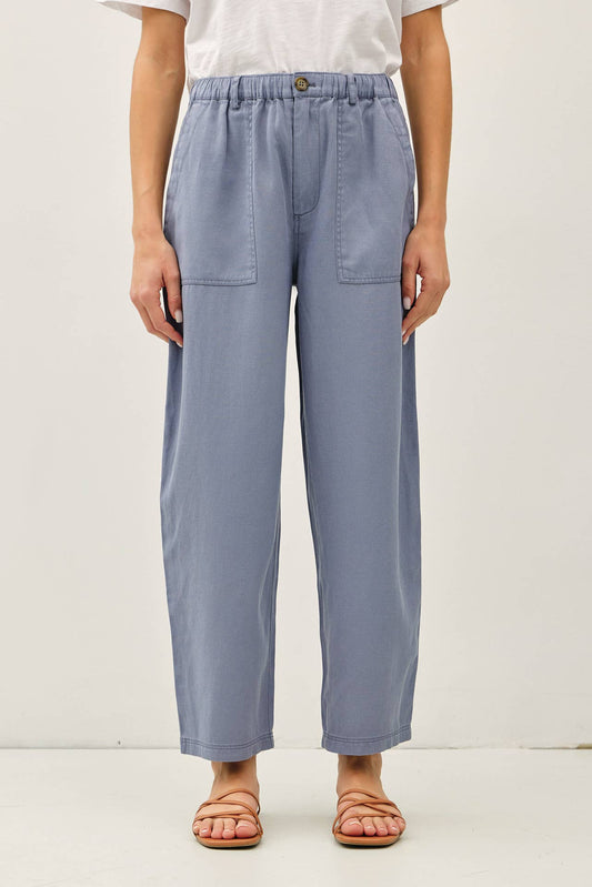 Soft Tencel Wide Leg Pants – Dusty Blue