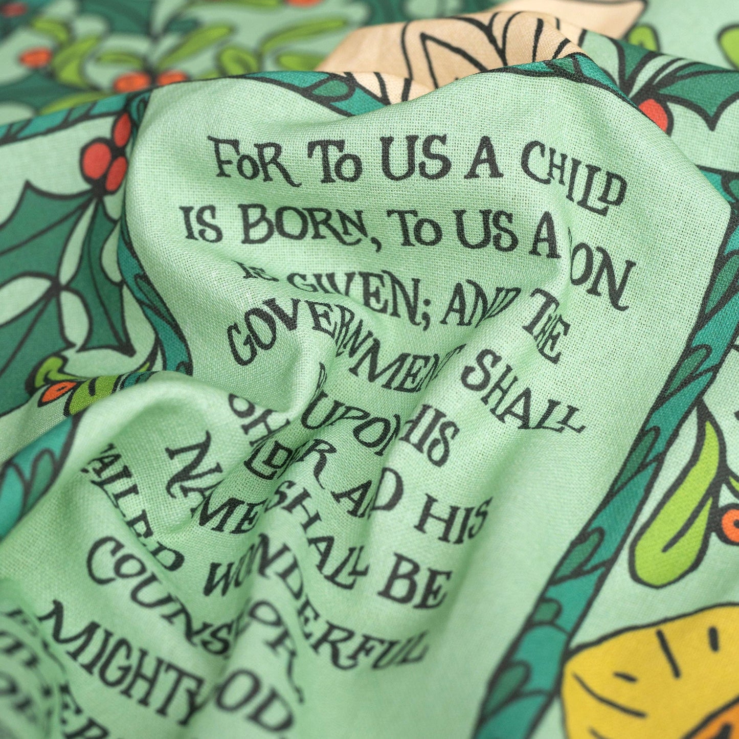 For To Us Christmas Tea Towel