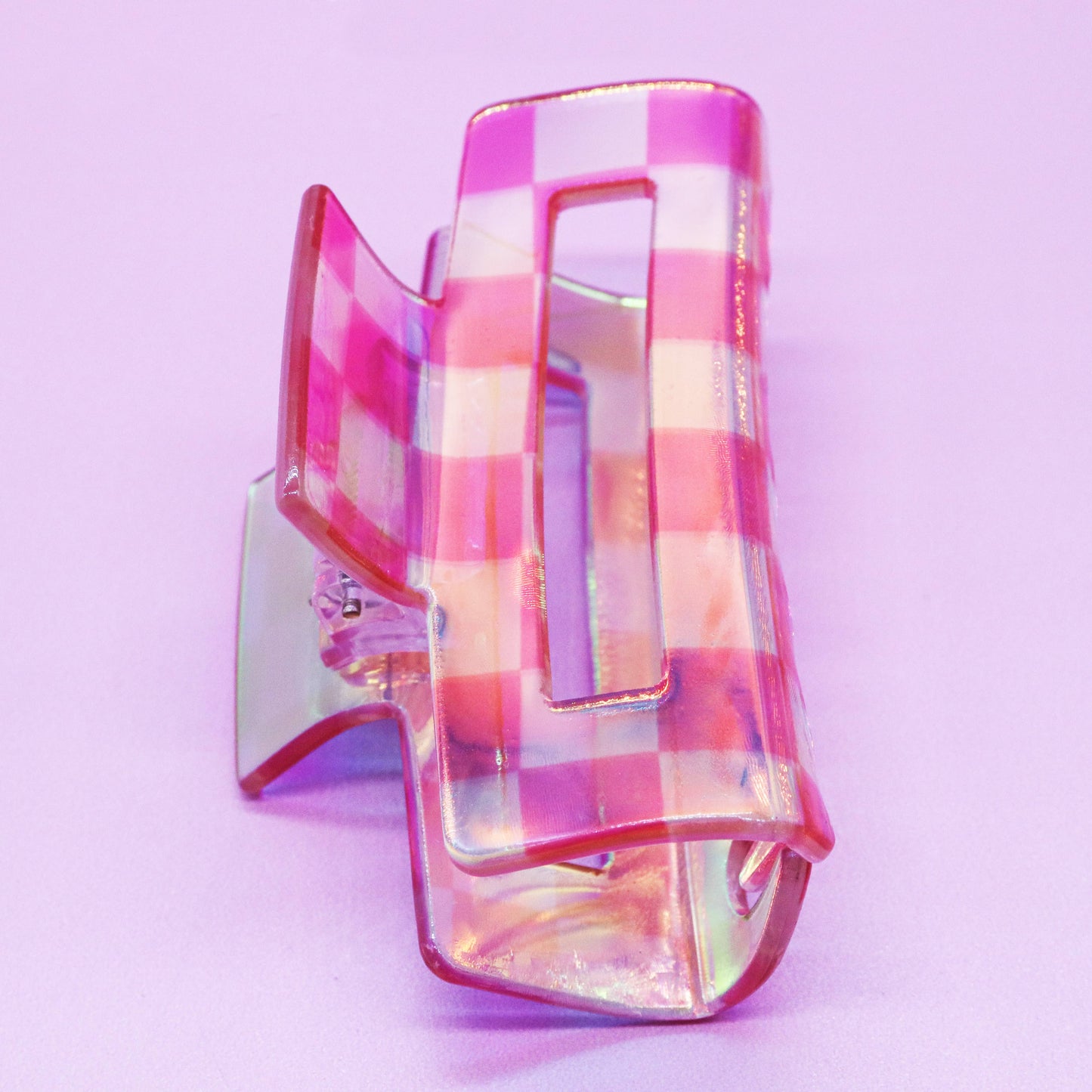 The Checkered Rectangle Clip- Medium