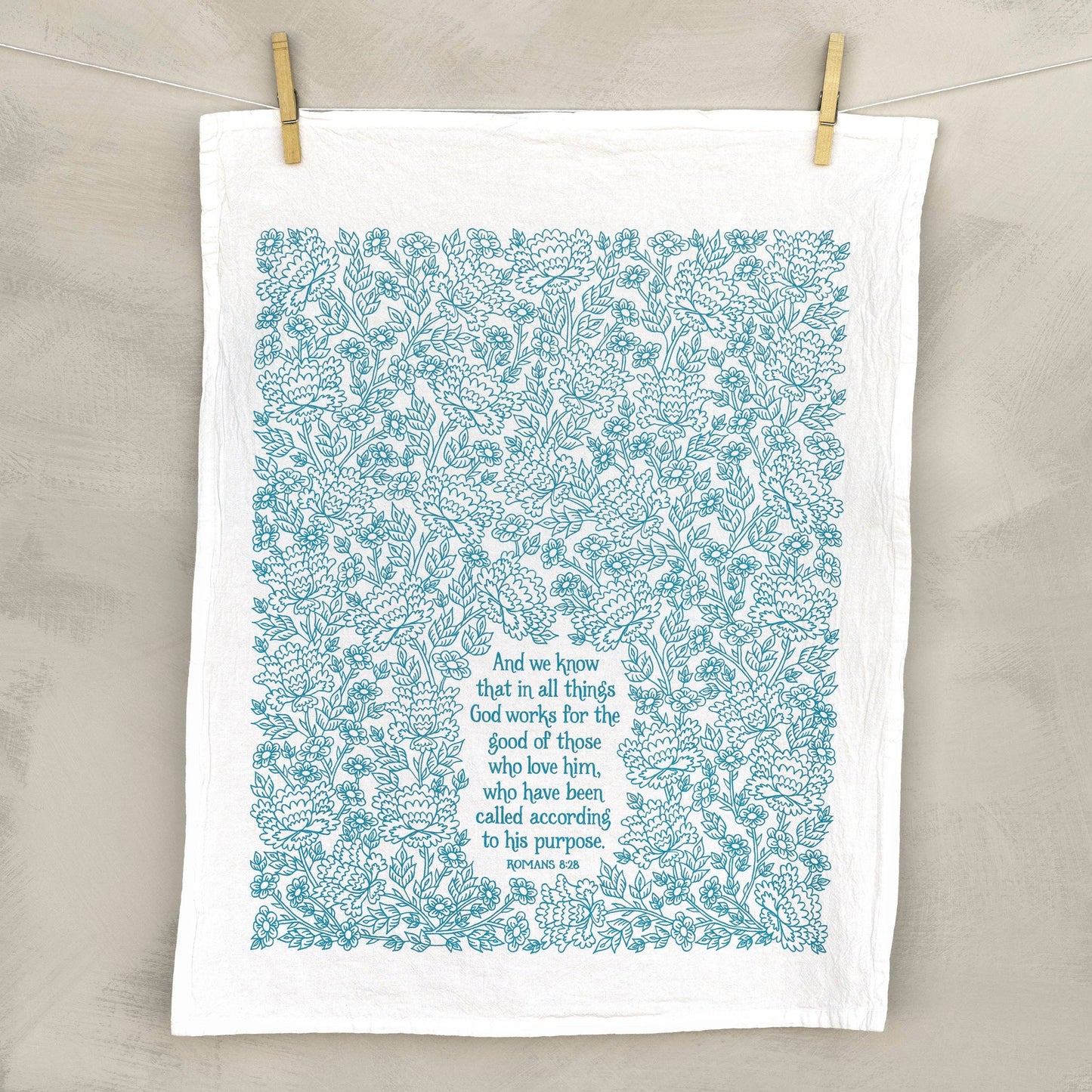 In All Things Scripture Tea Towel