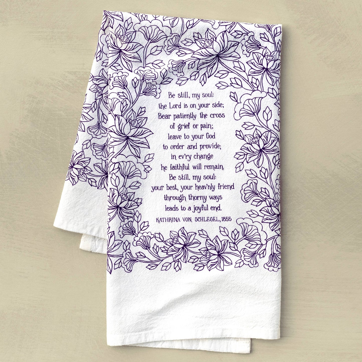 "Be Still My Soul" Hymn Tea Towel