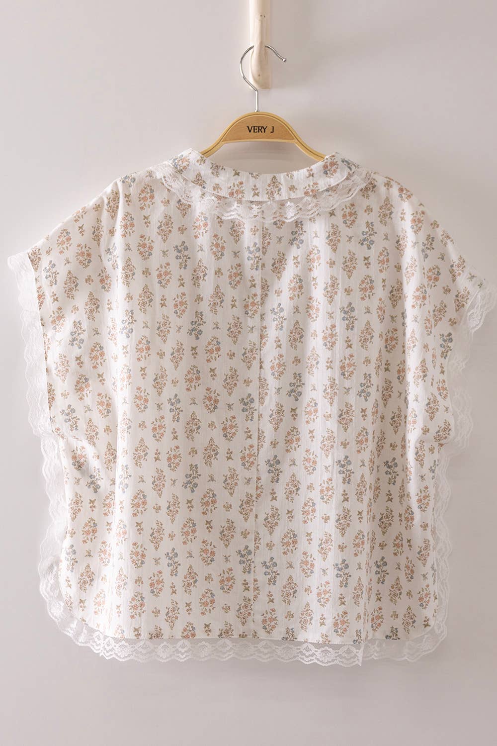 Vintage Bloom Lace Trim Top
