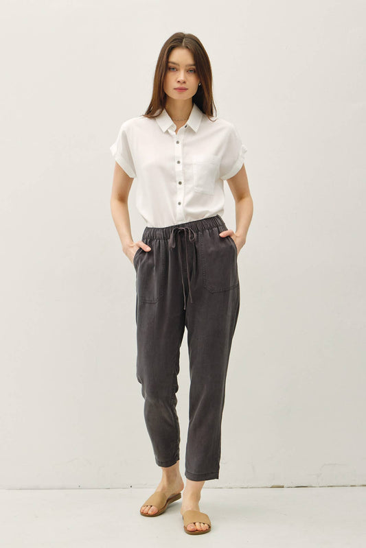 Charcoal Pants with Drawstring
