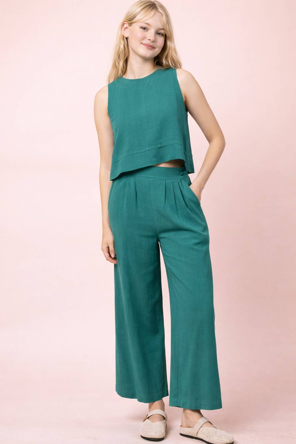 Breezy Linen Wide Leg Set