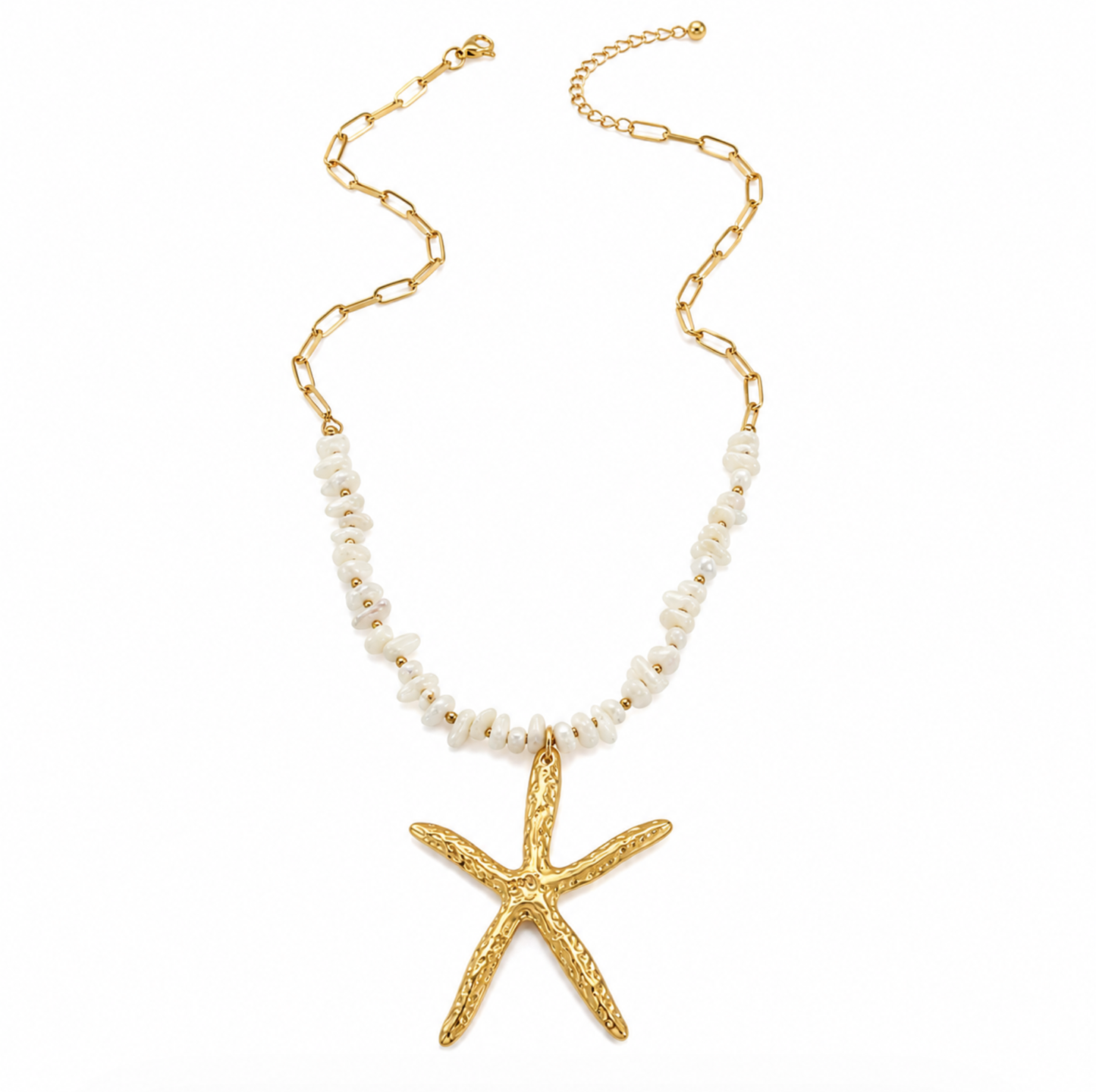 Starfish Shell Statement Necklace