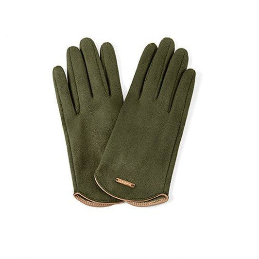 Simple Solid Color Windproof Gloves: Green