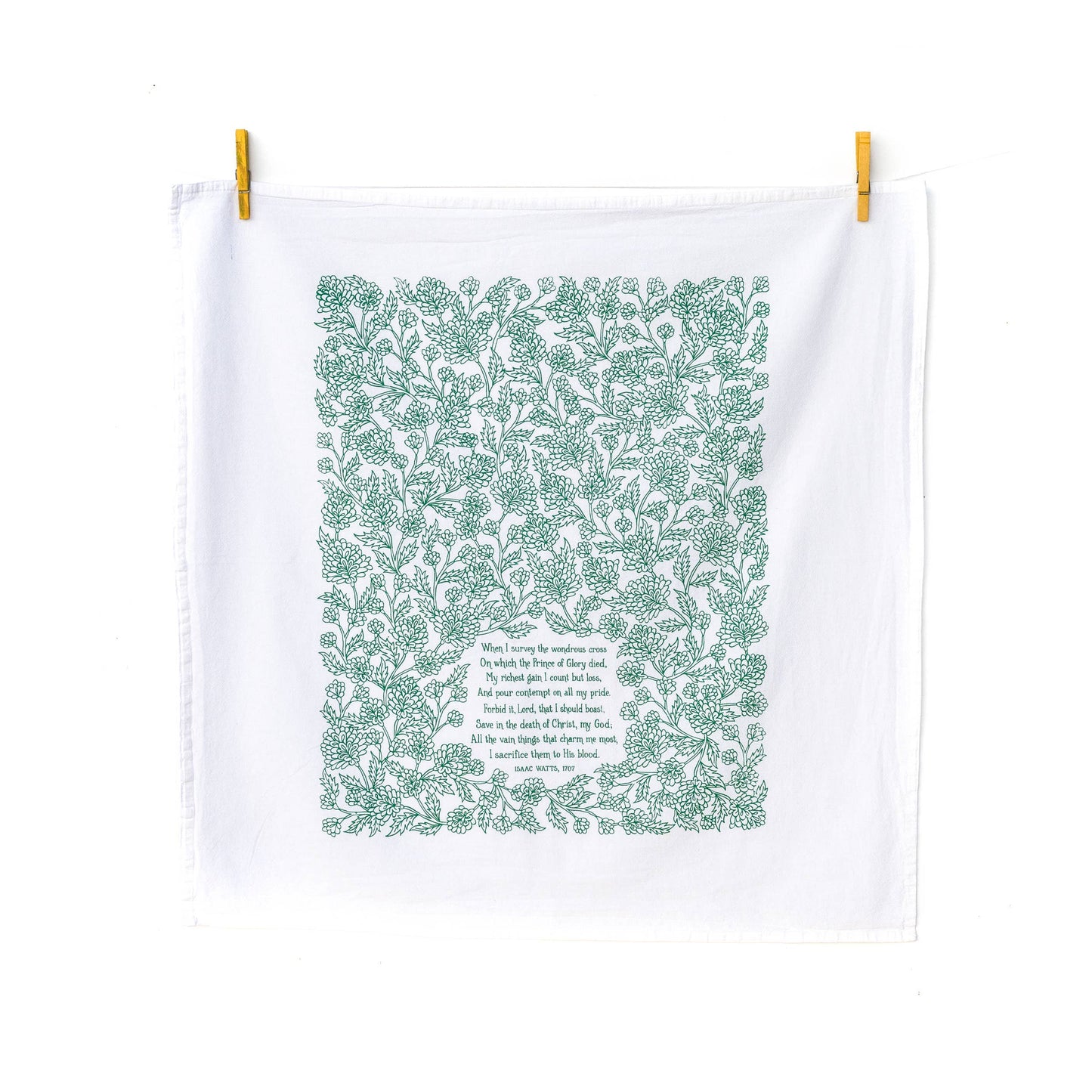 "When I Survey the Wondrous Cross" Hymn Tea Towel