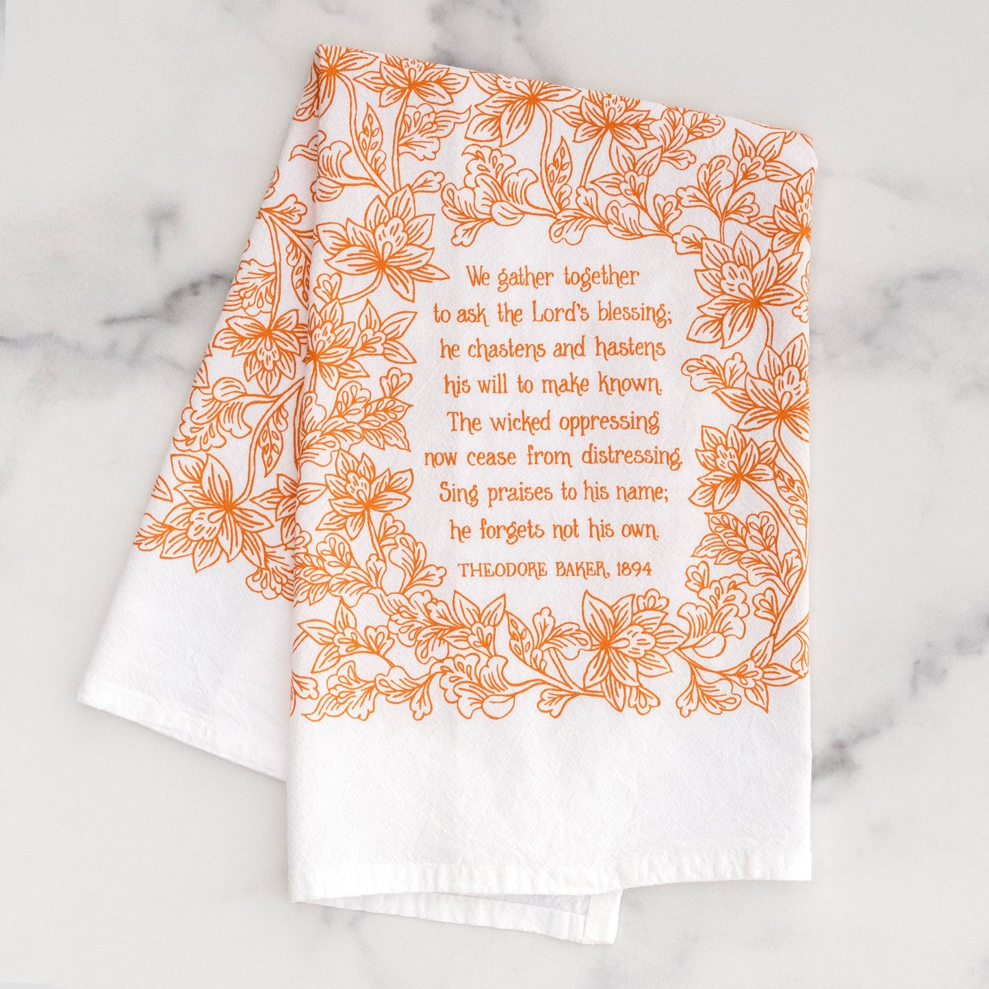 "We Gather Together" Hymn Tea Towel