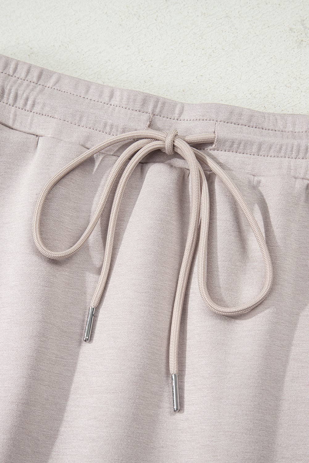 Solid Drop Shoulder Pullover and Mini Skirt Set