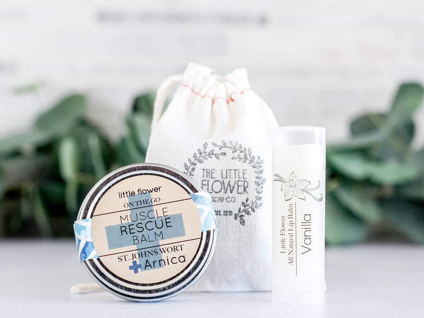 Mini Spa Gift Set- Muscle Rescue Balm and Peppermint Lip Balm