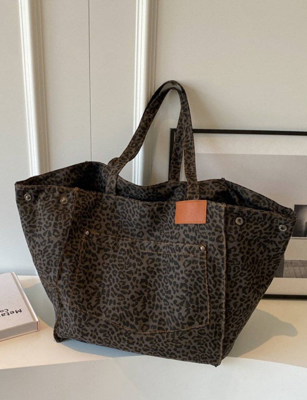 Leopard Print Shoulder Bag Large Capacity Tote
