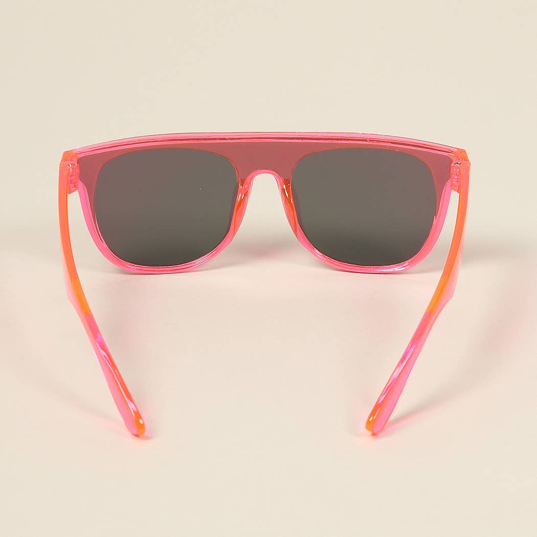 Kid's Flat Top Square Frame Sunglasses