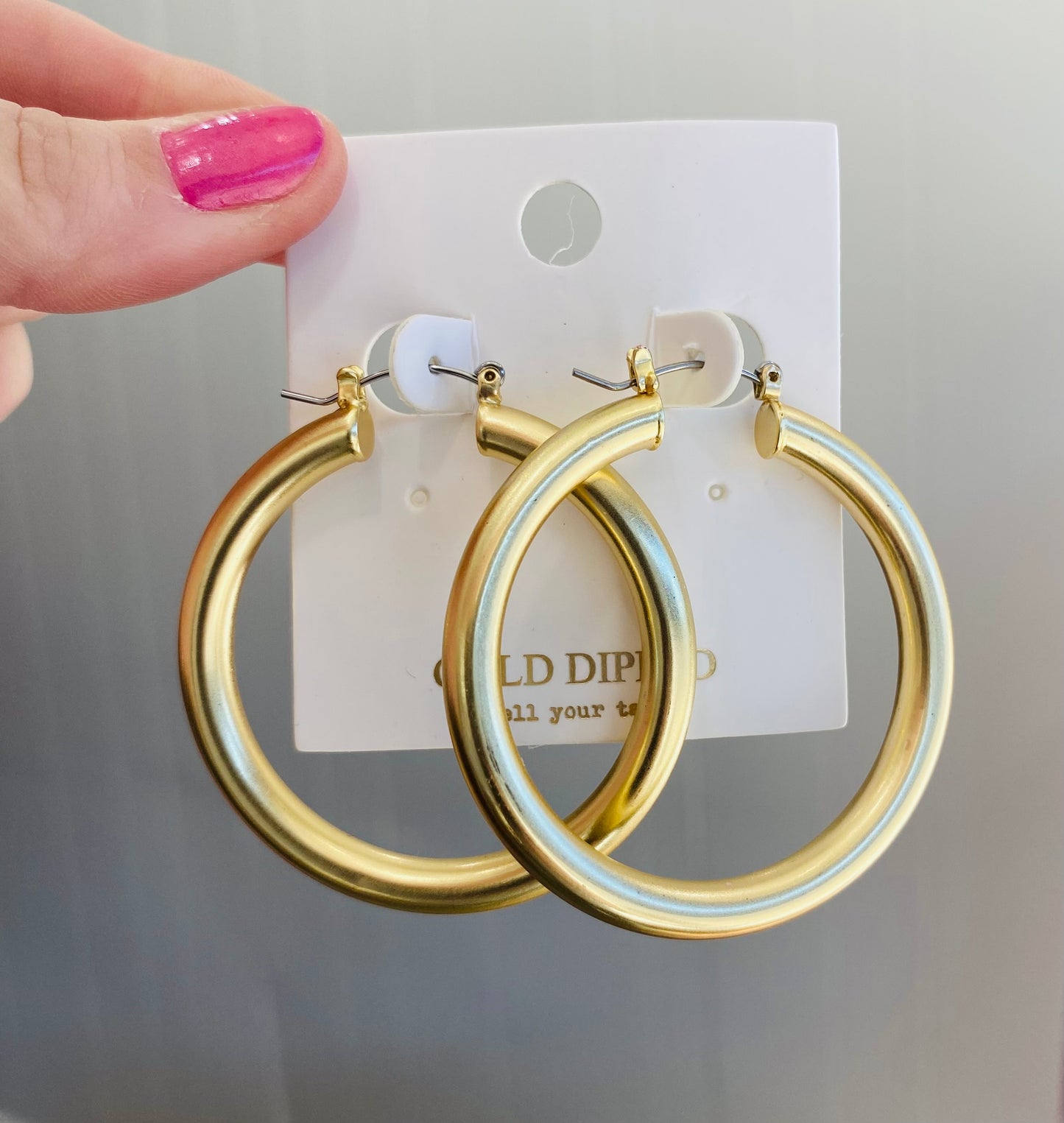 Matte Gold Hoop