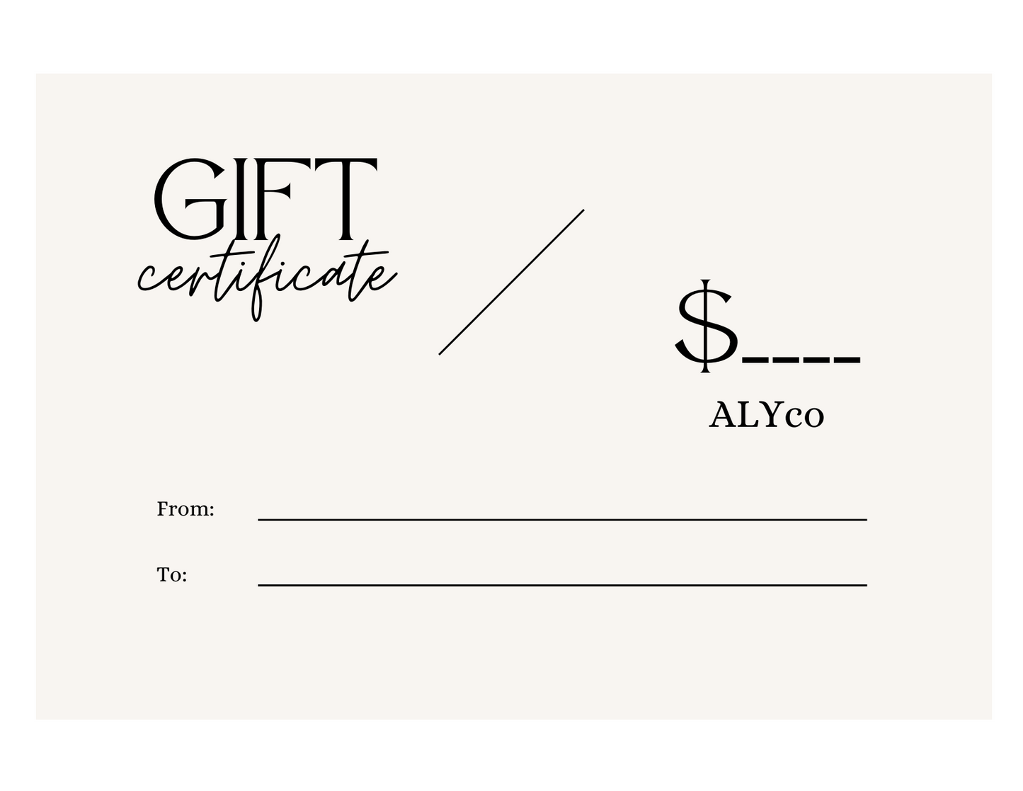 ALYco Gift Card