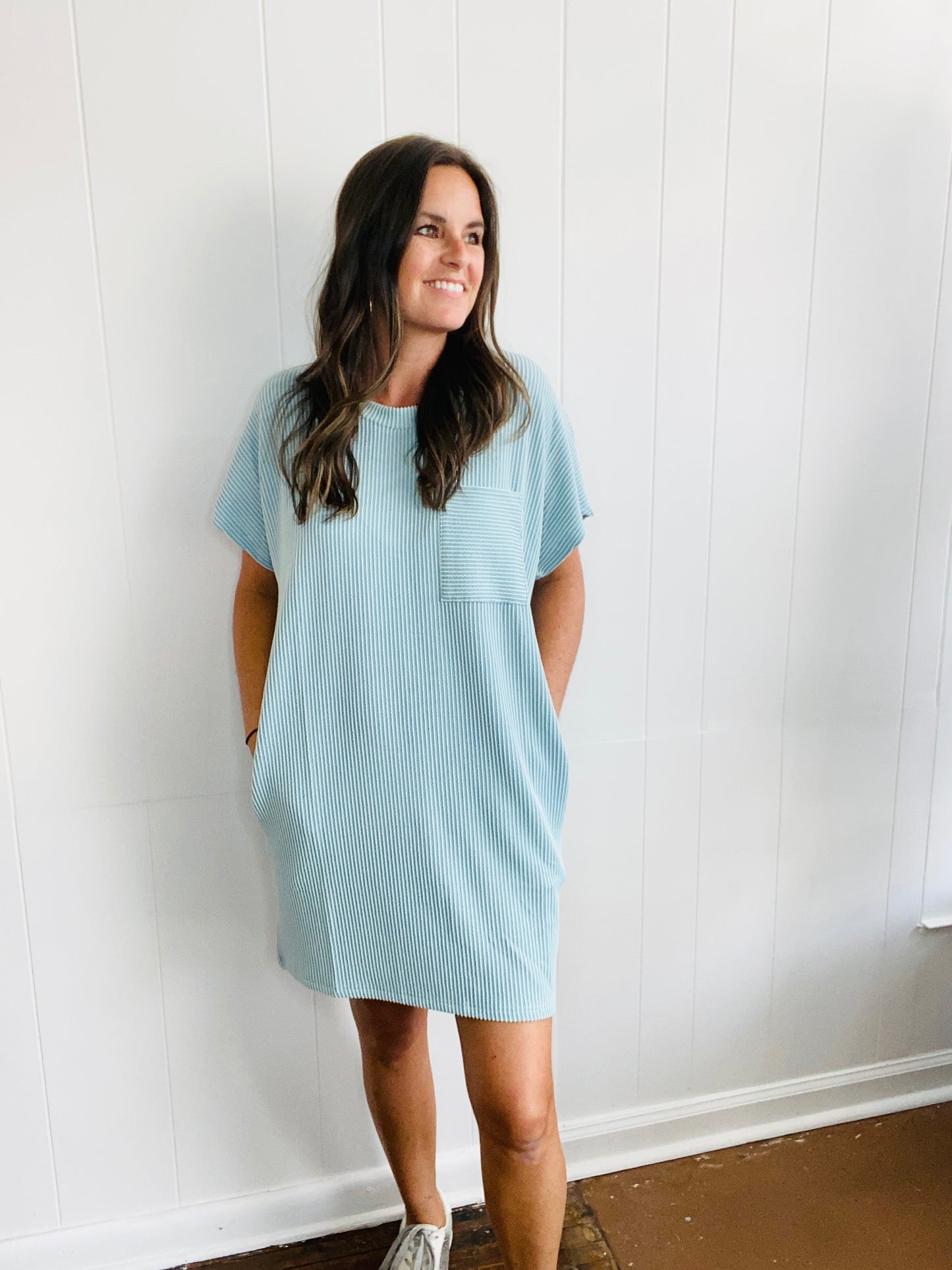 The Sage Ribbed Dress