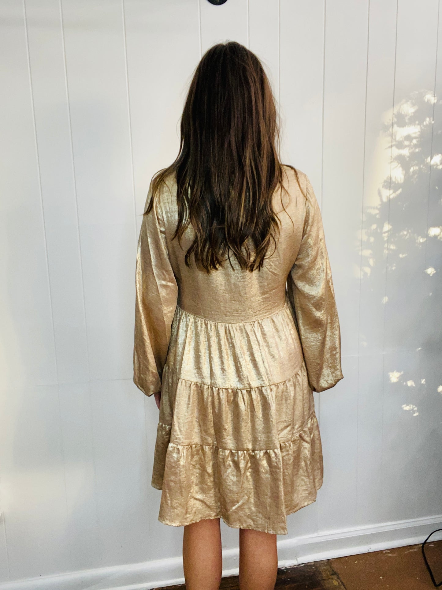 A Metallic Holiday Dress