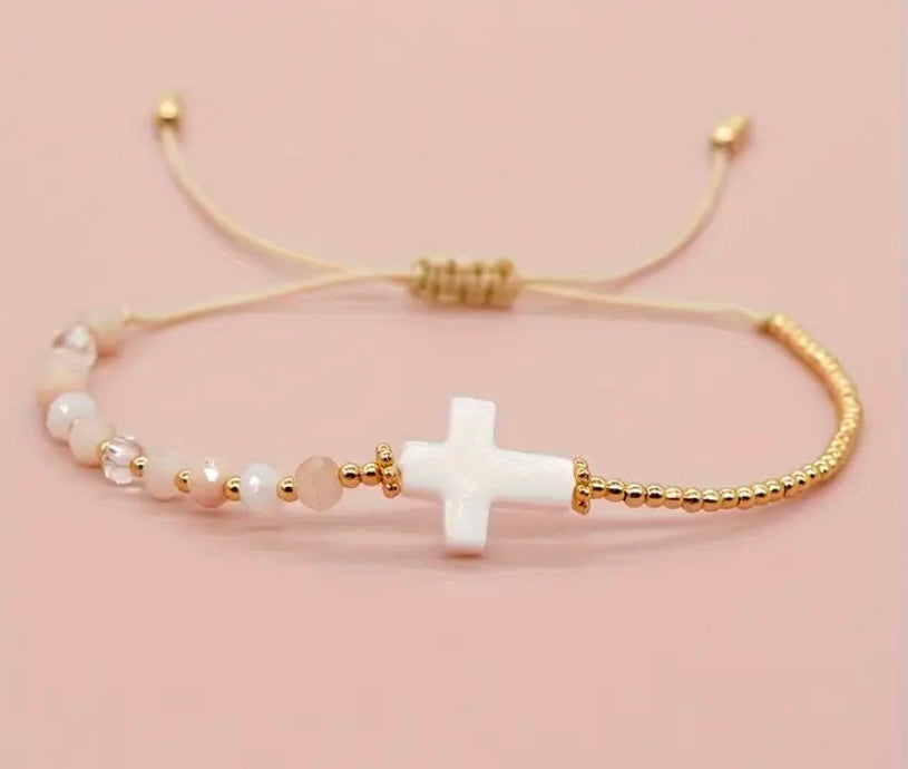 The Beaded Cross Bracelet