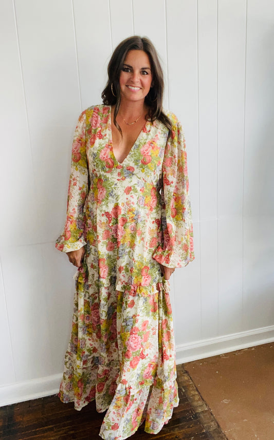 The Flirty Floral Maxi