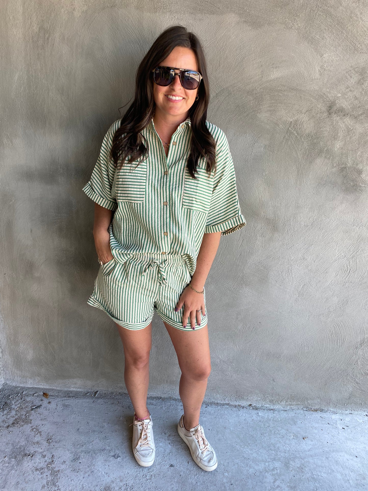 Striped Seersucker Set