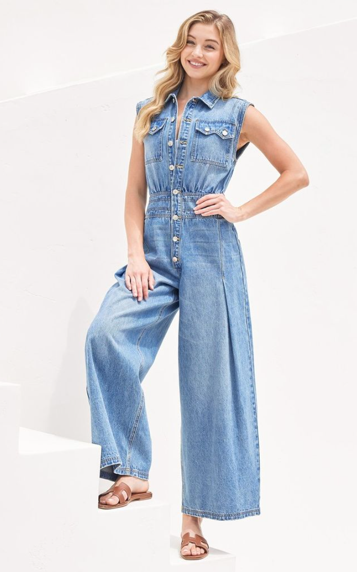 For the Love of Denim Jumpsuit