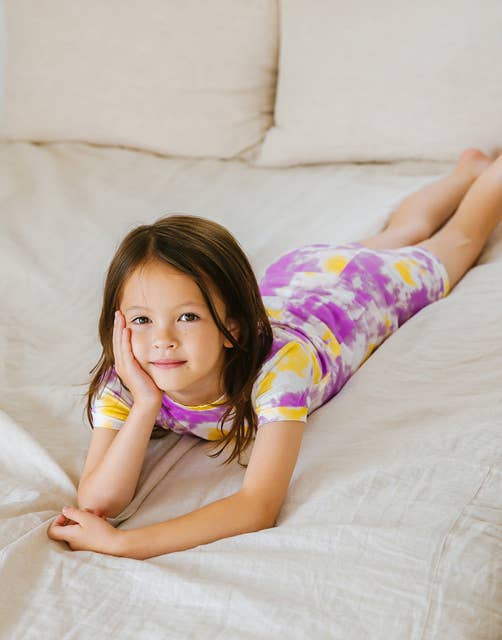 Tie Dye Purple Short Sleeve PJs