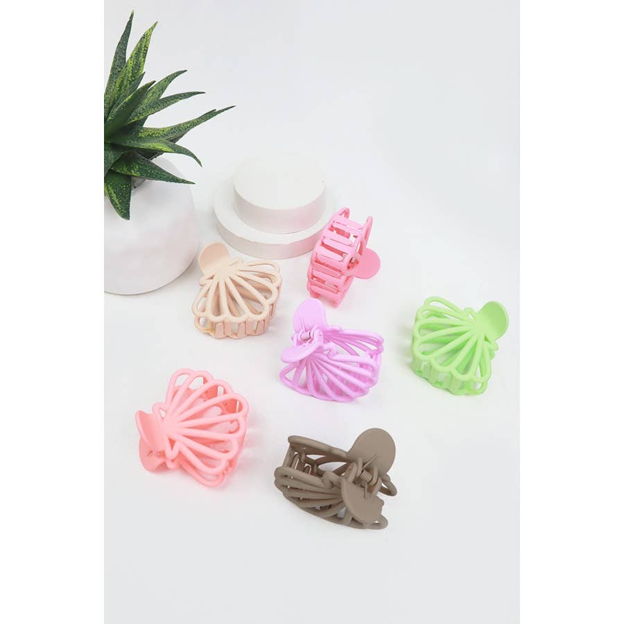 Matte Seashell Hair Claw- Assorted Colors