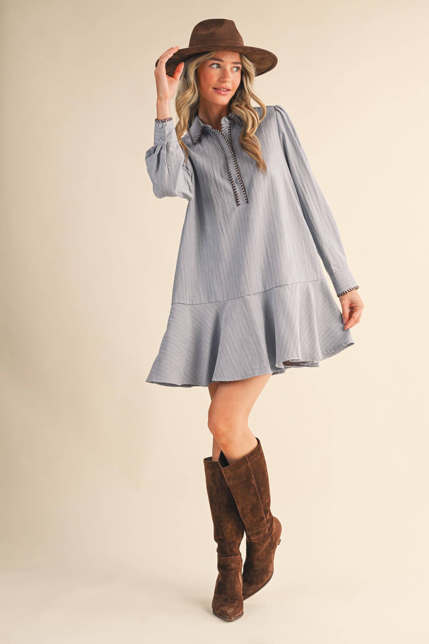 Striped Button Down Dress