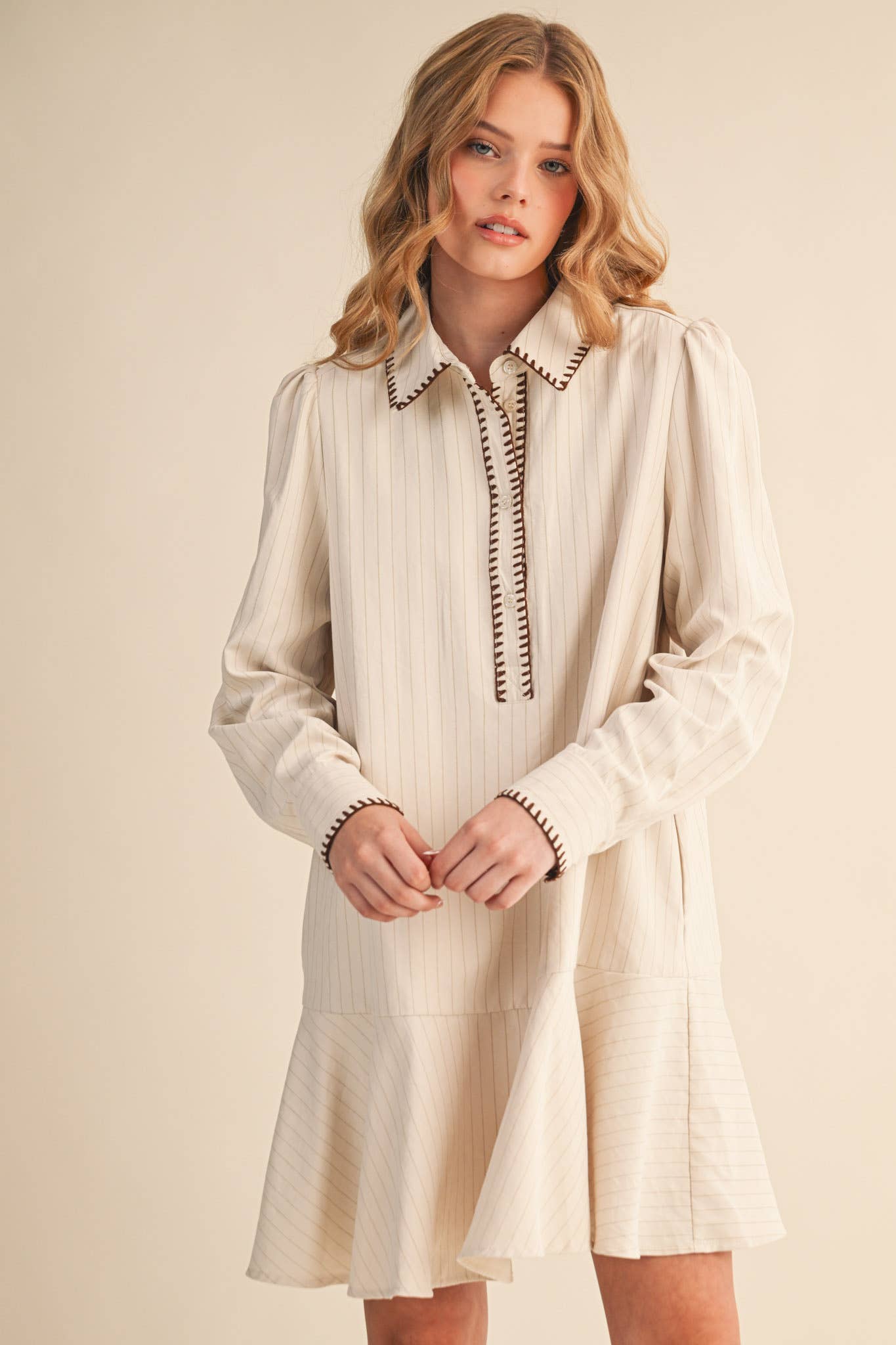 Striped Button Down Dress