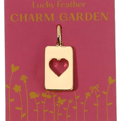 Cut Out Heart Charm- Gold