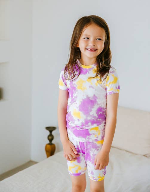 Tie Dye Purple Short Sleeve PJs