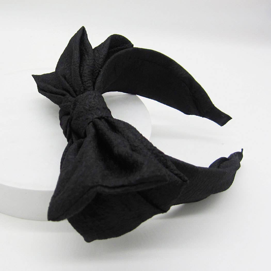 The Big Bow Headband- Black