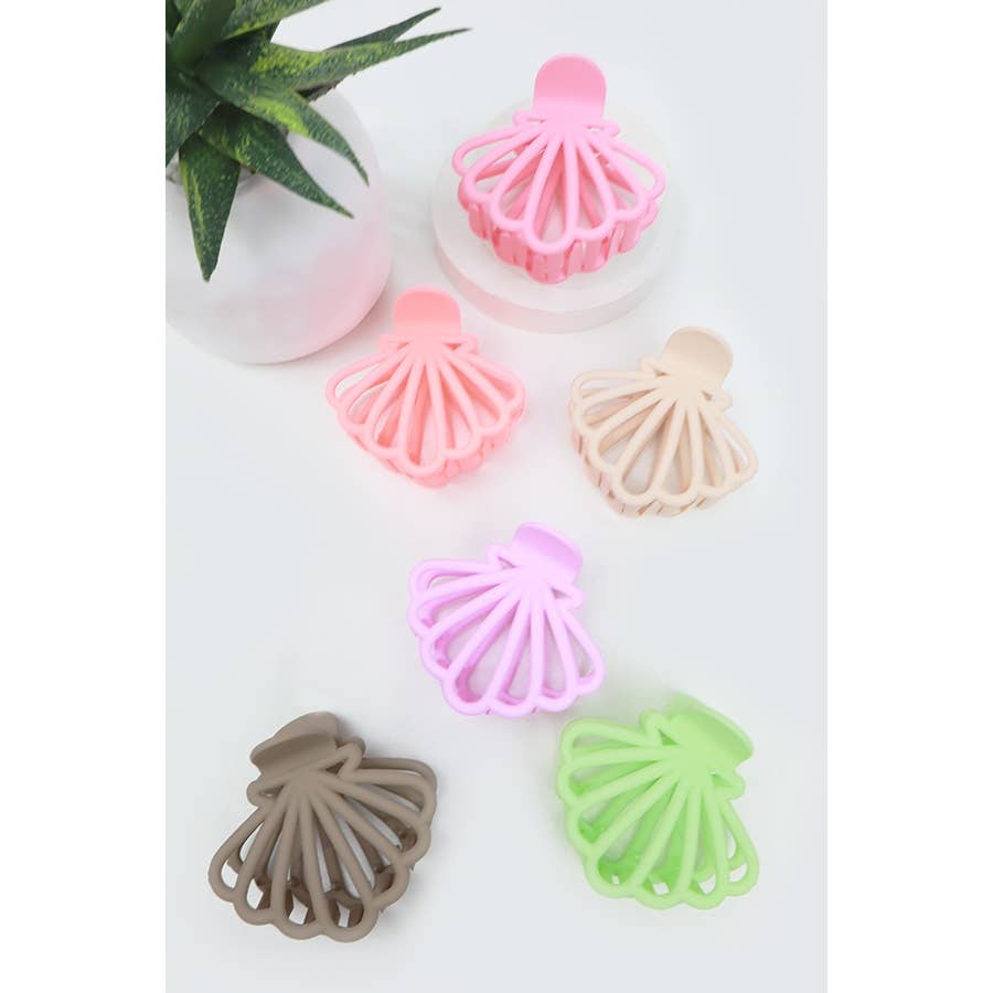 Matte Seashell Hair Claw- Assorted Colors