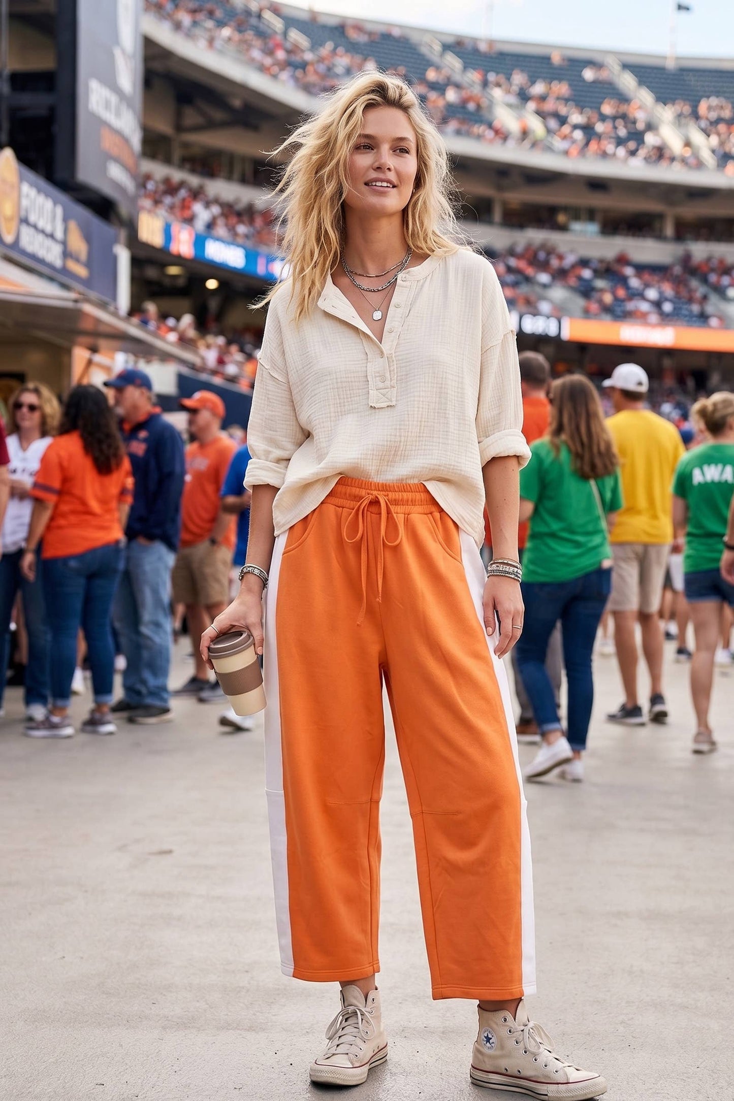 Scuba Side Panel Gameday Relaxed Barrel Pants