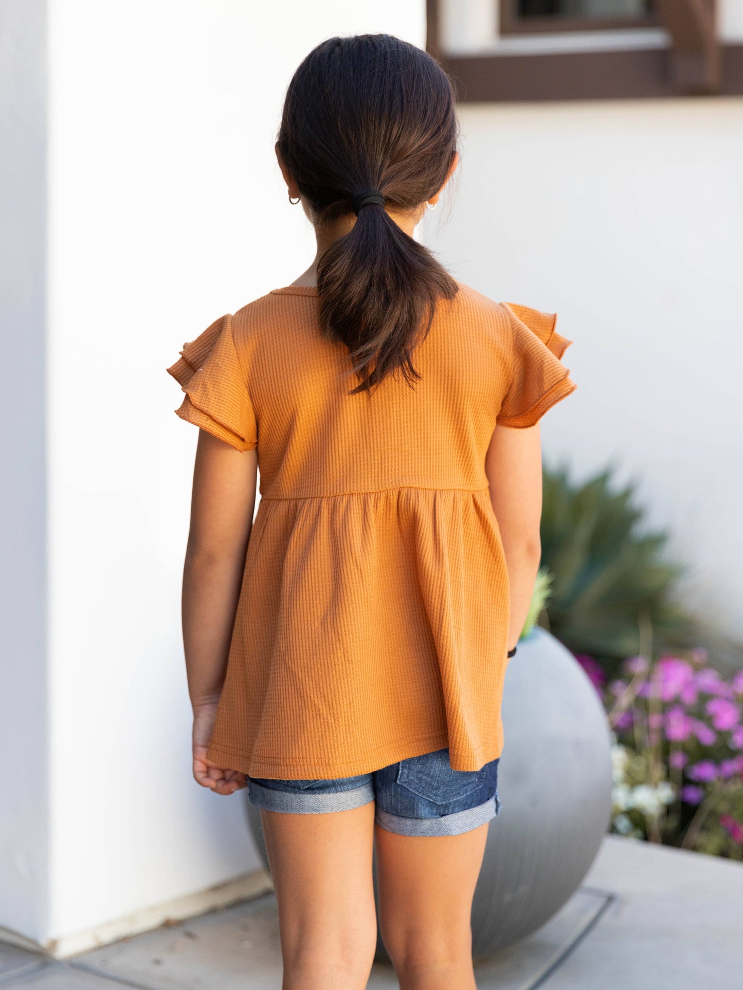 The Chestnut Flutter Top