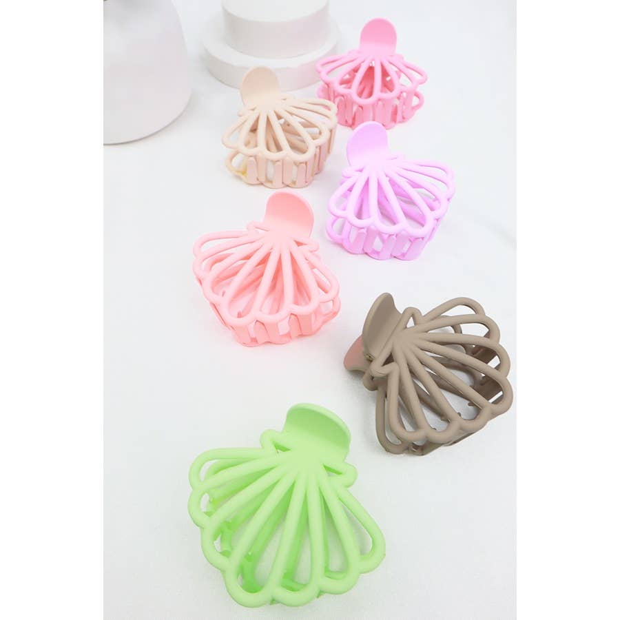 Matte Seashell Hair Claw- Assorted Colors