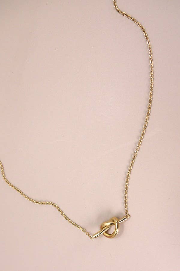 Titanium  Steel Non-Tarnish Knotted Necklace
