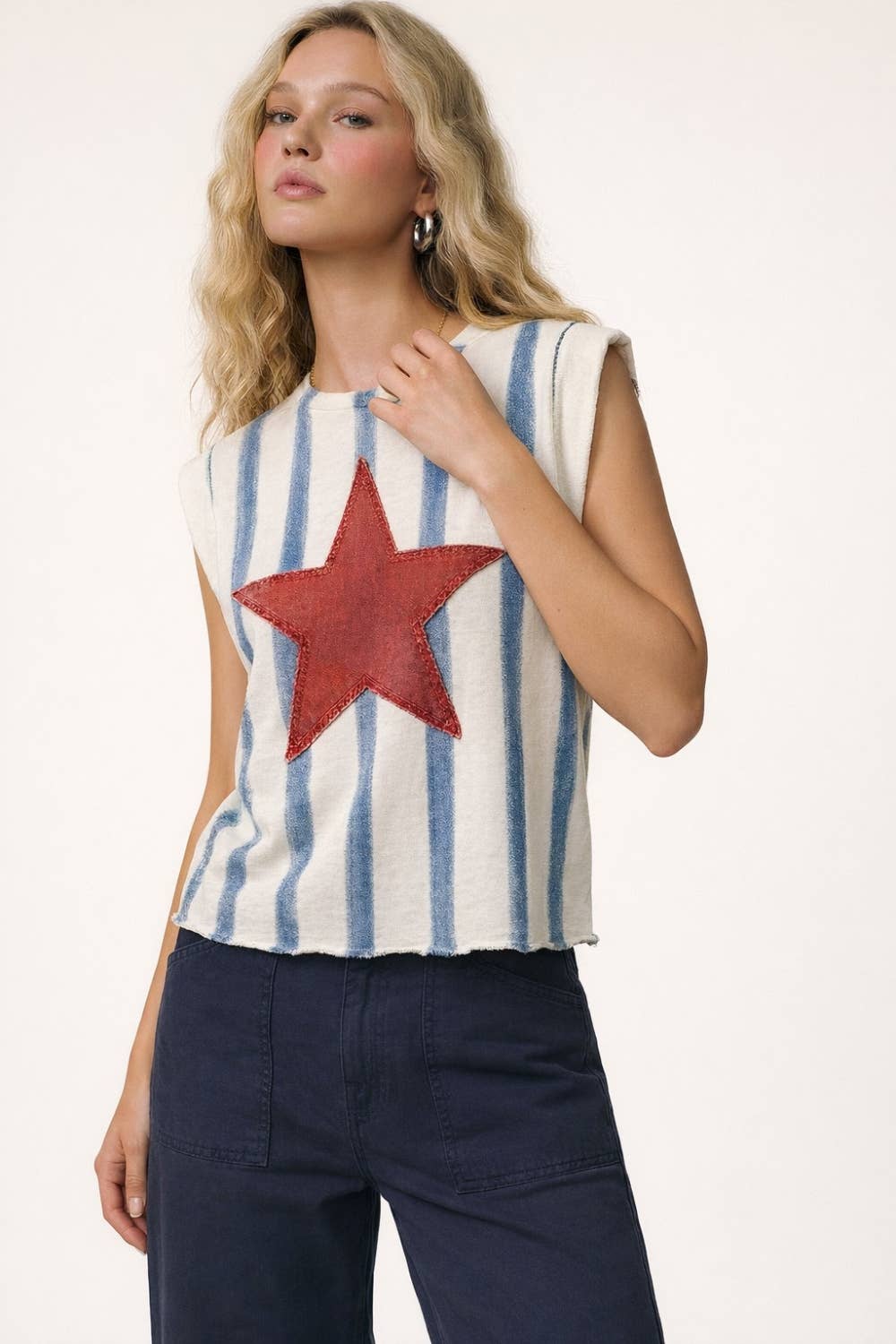 Star Spangled Style Sleeveless Top