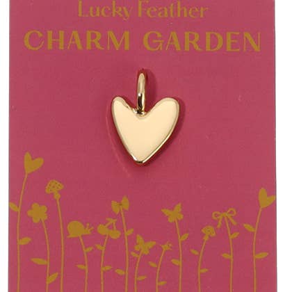 Organic Heart Charm- Gold