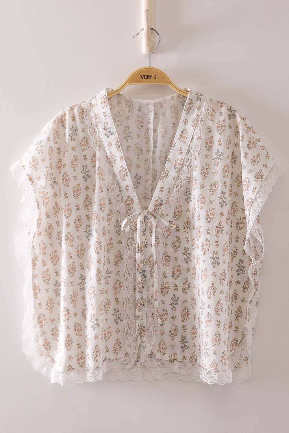 Vintage Bloom Lace Trim Top