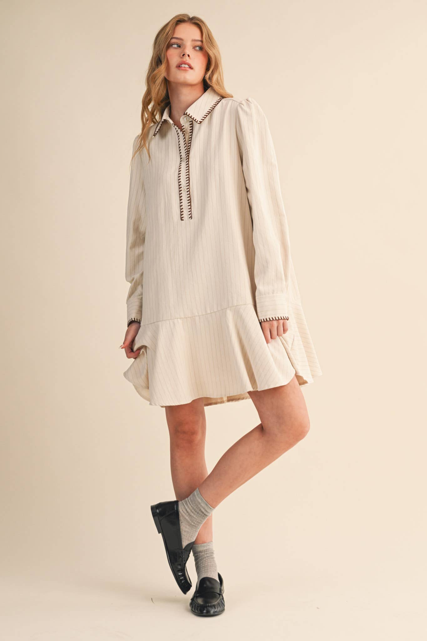 Striped Button Down Dress
