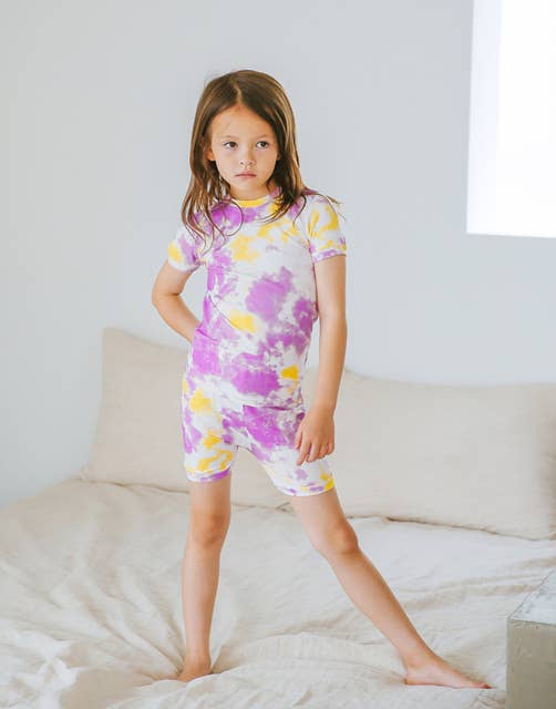 Tie Dye Purple Short Sleeve PJs