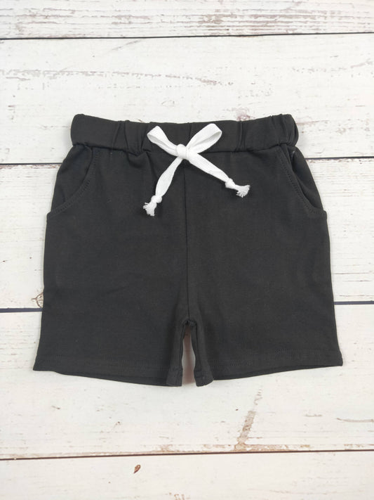 Boys Black Shorts with Pockets